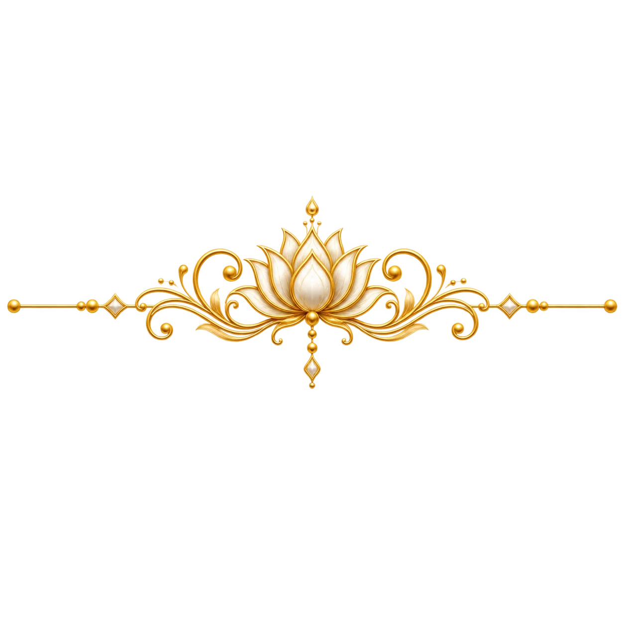 Sacred Golden Lotus Underline Divider